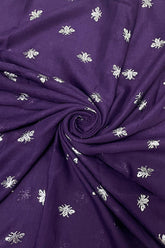 Bee Print Scarf - Purple - Majestico Gifts